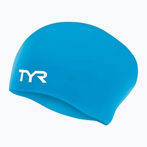 TYR Gyermek úszósapka Hosszú haj Gyűrődésmentes szilikon kék (Long Hair Wrinkle Free Silicone LCSJRL_420) kép
