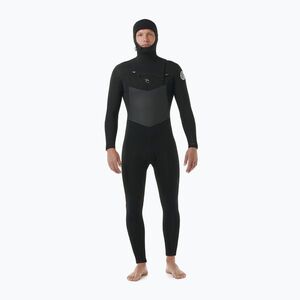 Pianka do pływania męska Rip Curl Dawn Patrol Hooded 6/4 mm Chest Zip black (Dawn Patrol Hooded 6/4 mm Chest Zip 154MFS) kép