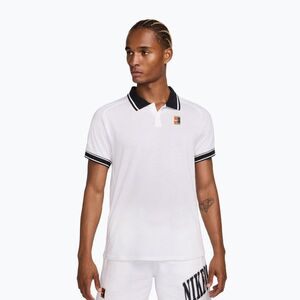 Férfi teniszpóló Nike Court Heritage Polo white/black (Court Heritage Polo FQ2101-100) kép