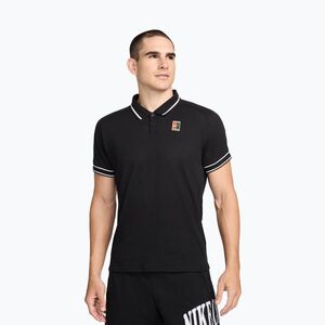 Férfi teniszpóló Nike Court Heritage Polo black/white (Court Heritage Polo FQ2101-010) kép