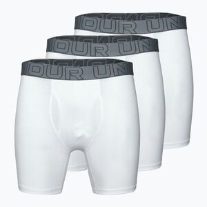 Under Armour Perf Cotton 6" férfi boxeralsó 3 pár fehér/fekete (Perf Cotton 6 25UUSHJ093-100) kép