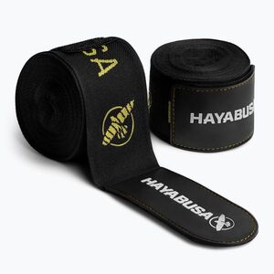 Hayabusa Premium Jacquard Boxing Handwraps 450 cm fekete / arany (Deluxe Jacquard Handwraps PJHW-BKGD) kép