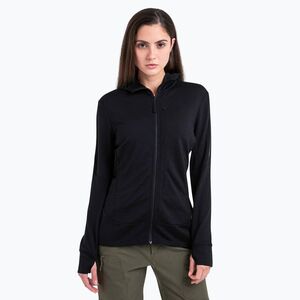 Icebreaker női trekking dzseki Merino 260 Quantum IV Zip Hoodie fekete (Merino 260 Quantum IV Zip Hoodie IBBA56XR0011) kép