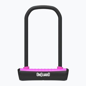 Kerékpár zár OnGuard Neon 8153PN U-Lock black/pink (Neon ONG-8153PN) kép