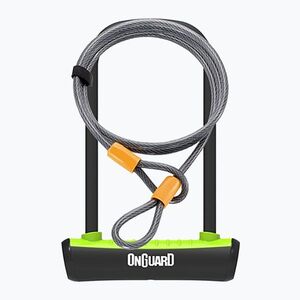 Kerékpár zár OnGuard Neon 8154GR U-Lock black/green (Neon ONG-8154GR) kép