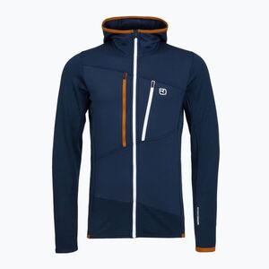 Férfi pulóver ORTOVOX Fleece Grid Hoody deep ocean (Fleece Grid Hoody 8721400014) kép