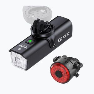 Kerékpáros lámpa szett TOWILD CL1000 + TL03 set black (CL1000 + TL03 set 18194) kép