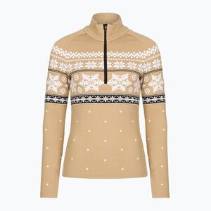 Női thermo pulóver Newland Isalind Half Zip biscuit/white (Isalind Half Zip N4-6567-129) kép