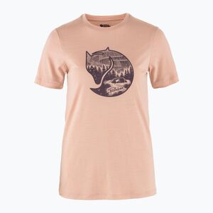 Női trekking póló Fjällräven Abisko Wool Fox kréta rózsaszín/ port (Abisko Wool Fox F84118) kép