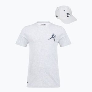 Koszulka męska + czapka Lacoste TH1044 silver chine/ navy blue (TH1044 MNC) kép