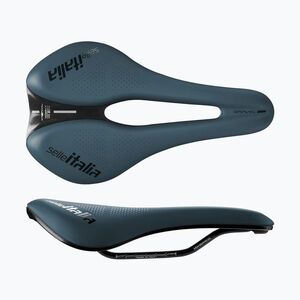 Kerékpár nyereg Selle Italia Novus Boost Evo Gravel TM Superflow, mangán sín, Soft-Trek kék (Novus Boost Evo Gravel TM Superflow SIT-080A920MHC011) kép