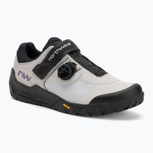 Férfi MTB kerékpáros cipő Northwave Overland Plus világosszürke/sötét lila (Overland Plus 80223013) kép