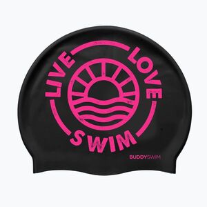 BuddySwim LLS2 Szilikon úszósapka fekete / rózsaszín (LLS2 Silicone 25087828) kép