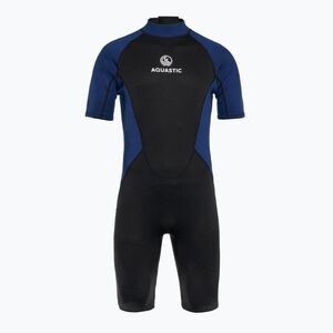 Férfi úszóruha AQUASTIC Wavey 2 mm fekete/kék (Wavey AQS-B5AP026-BLK) kép