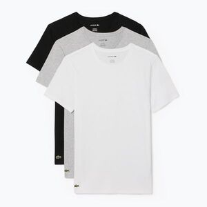 Lacoste férfi póló TH9007 3-as csomag fehér/ezüst áll/fekete (TH9007) kép