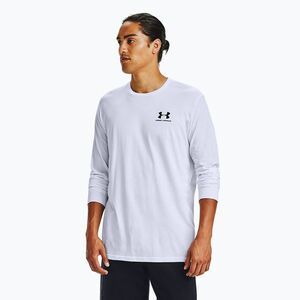 Férfi Under Armour Sportstyle bal mellkas hosszú ujjú fehér/fekete (Sportstyle Left Chest 1329585-100) kép