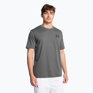 Férfi Under Armour Sportstyle bal mellkasi póló castlerock/fekete (Sportstyle Left Chest 1326799-025) kép