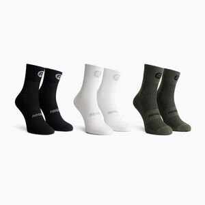 Rogelli Core Combi zokni 3 pár fekete/fehér/hadsereg zöld (Core Combi 3-pack RC4500000) kép