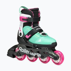 Rollerblade Microblade XT Jr gyermek görkorcsolya fekete/tengerzöld (Microblade XT Jr 86B0751520NG03) kép
