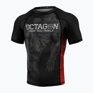 Férfi Octagon Premium Muay Thai Family fekete/többszínű mellényvédő (Premium Muay Thai Family 10133-R) kép