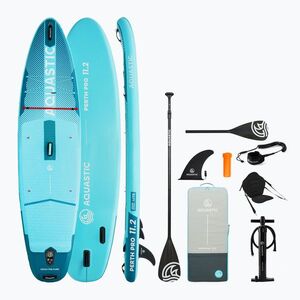 Szett deszka SUP felfújható AQUASTIC Perth Pro 11'2" allround zöld (Perth Pro 11'2" AQS-B5I019-GN) kép