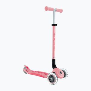 Globber Primo Összecsukható Plus Lights gyermek háromkerekű pasztell rózsaszínű (Primo Foldable Plus Lights 439-710-2) kép