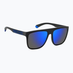 Polaroid PLD 2162/S matt fekete kék/kék tükör polarizált férfi napszemüveg (PLD 2162/S 2073730VK585X) kép