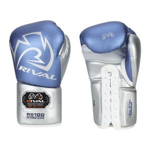 Rival RS100 Professional kék/ezüst bokszkesztyű (RS100 Professional RS100-BLUE/SILVER) kép