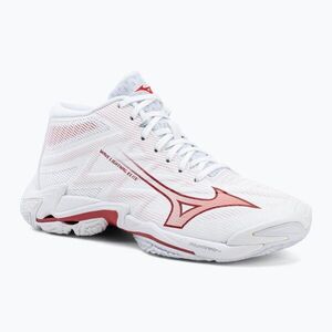 Női röplabdacipő Mizuno Wave Lightning Elite Mid white/rose elegance/lava falls (Wave Lightning Elite Mid V1GC260573) kép