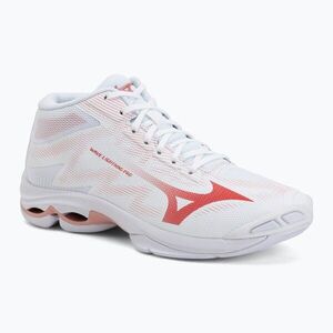 Női röplabdacipők Mizuno Wave Lightning Pro Mid white/rose elegance/lava falls (Wave Lightning Pro Mid V1GC266573) kép