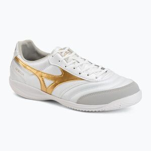Teremcipő Mizuno Morelia Sala Pro IN white/football gold/galaxy silver (Morelia Sala Pro IN Q1GA261250) kép