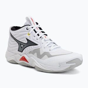 Röplabdacipő Mizuno Wave Momentum Elite Mid white/black/fiery red (Wave Momentum Elite Mid V1GA251759) kép