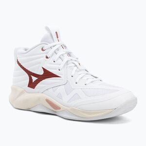 Női röplabdacipő Mizuno Wave Momentum Pro Mid white/rose elegance/lava falls (Wave Momentum Pro Mid V1GC254573) kép