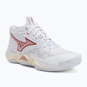 Női röplabdacipő Mizuno Wave Momentum Elite Mid White/Rose Elegance/Lava Falls (Wave Momentum Elite Mid V1GC251773) kép
