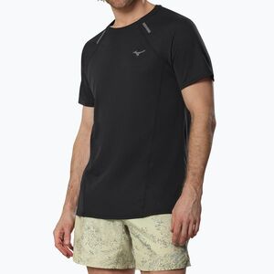 Férfi futópóló Mizuno Active DryAeroFlow Tee black (Active DryAeroFlow Tee J2GAD00309) kép