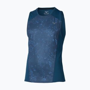 Férfi futópóló Mizuno Active DryAeroFlow Graphic Tank Top estate blue (Active DryAeroFlow Graphic J2GAD01012) kép