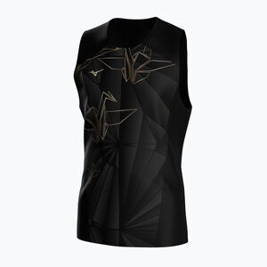 Férfi futópóló Mizuno Active DryAeroFlow Graphic Tank Top tan/orange (Active DryAeroFlow Graphic J2GAD05099) kép
