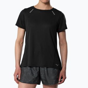 Női futópóló Mizuno Active DryAeroFlow Tee black (Active DryAeroFlow Tee J2GAD20409) kép