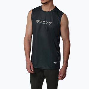 Férfi futópóló Mizuno Core Graphic Sleeveless black (Core Graphic Sleeveless J2GAD00609) kép