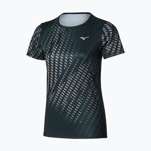 Női futópóló Mizuno Core Graphic Tee black/gray (Core Graphic Tee J2GAD21590) kép