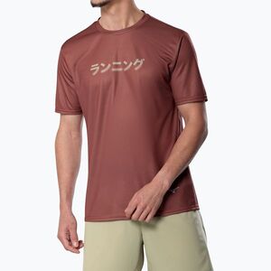 Férfi futópóló Mizuno Core Graphic Tee copper brown (Core Graphic Tee J2GAD00755) kép
