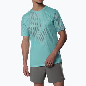 Férfi futópóló Mizuno Core Graphic Tee aquifer (Core Graphic Tee J2GAD00729) kép