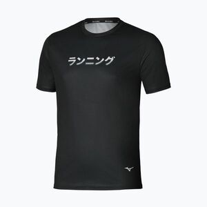 Férfi futópóló Mizuno Core Graphic Tee black (Core Graphic Tee J2GAD00709) kép