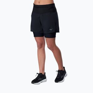 Női futóshort Mizuno Trail Multipocket 2in1 black (Trail Multipocket 2in1 J2GBD21409) kép
