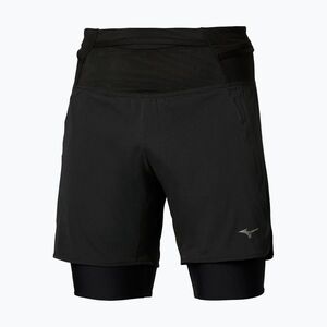 Férfi futóshort Mizuno Trail Multipocket 2in1 black (Trail Multipocket 2in1 J2GBD01009) kép