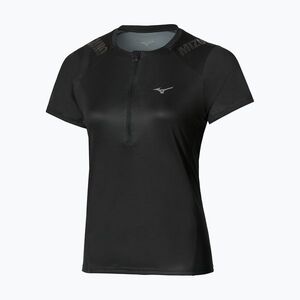 Női futópóló Mizuno Trail Graphic Tee black (Trail Graphic Tee J2GAD20909) kép