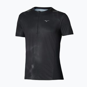 Férfi futópóló Mizuno Trail Graphic Tee black (Trail Graphic Tee J2GAD00909) kép