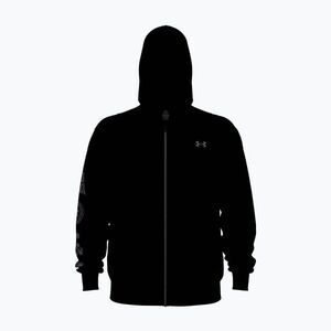 Férfi pulóver Under Armour Rival LW Graphic FZ black/black (Rival LW Graphic FZ 6014687-001) kép