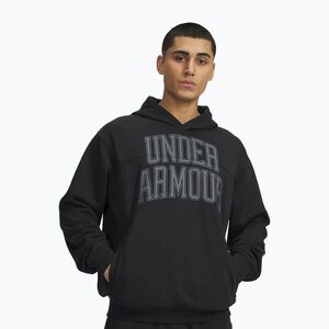 Férfi kapucnis pulóver Under Armour Rival LW Graphic Hoodie black/black (Rival LW Graphic Hoodie 6014686-001) kép