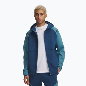 Férfi kapucnis pulóver Under Armour Unstoppable Fleece Full Zip HD wham blue/boundless blue/black (Unstoppable Fleece Full Zip HD 1389352-498) kép